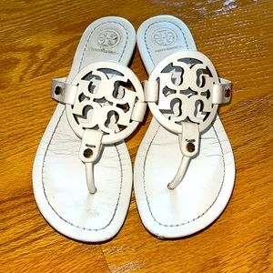 Tory Burch White Miller Flip Flop size 6.5